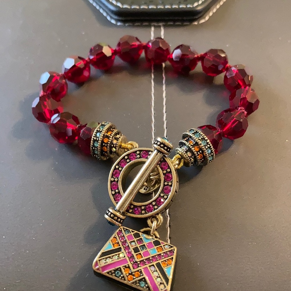 Heidi Daus Crystal Beaded Toggle Bracelet